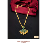 Neck chain with pathakam (Green)
